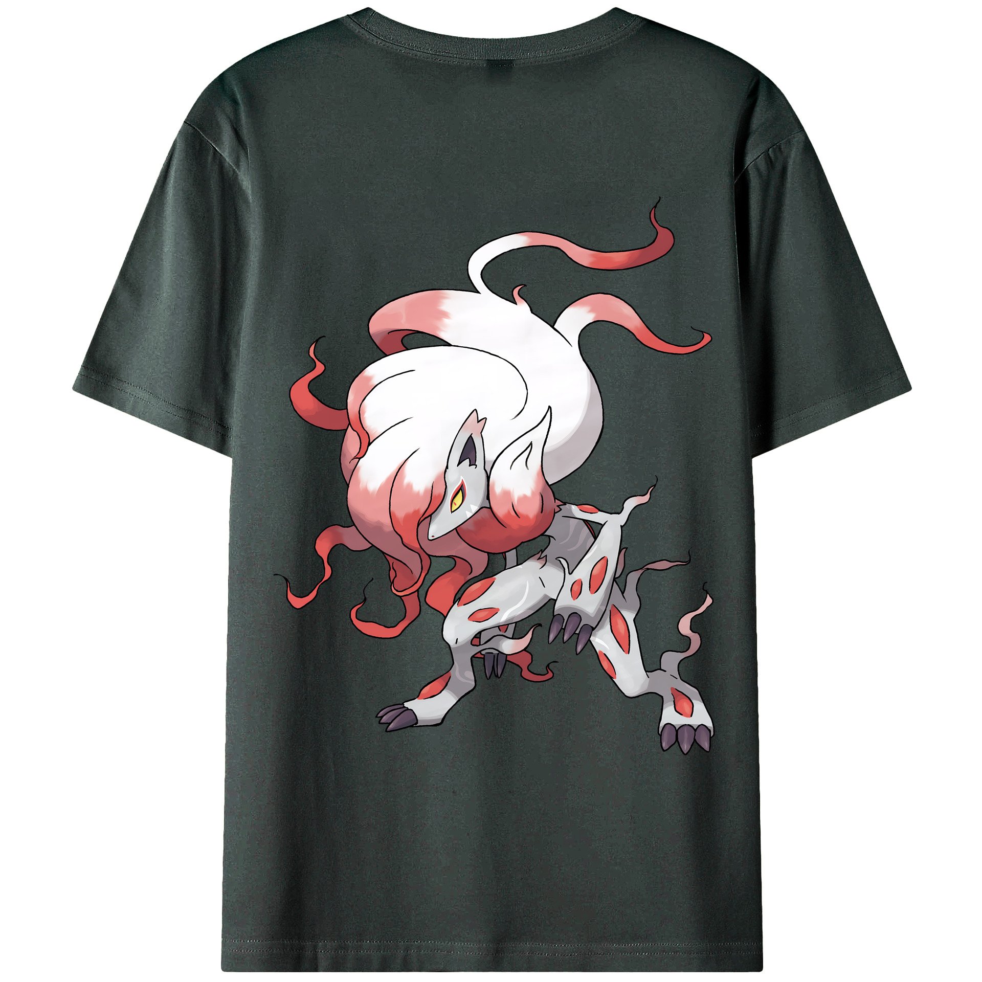 （画像用） ポケットモンスター Pokémon 綿100％ メンズ半袖Tシャツ（バックプリント） 通気性